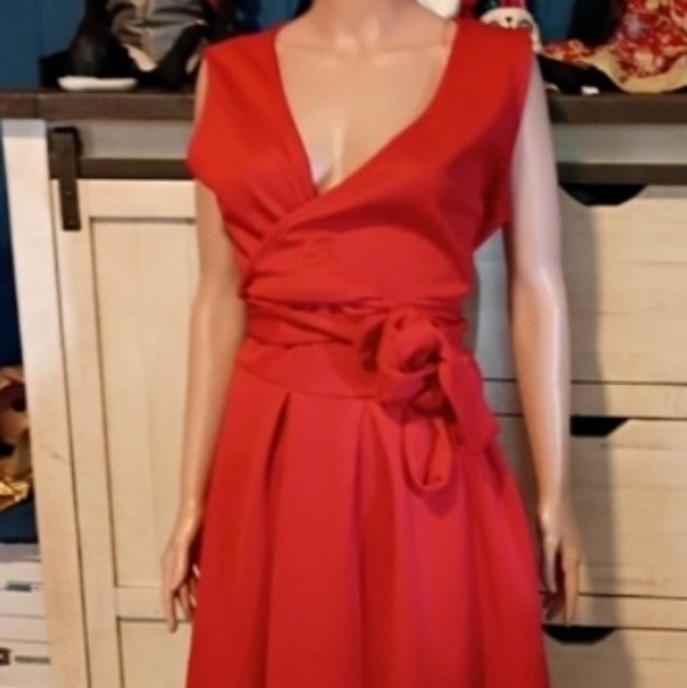 Sexy Diva Red Wrap Dress Pre-owned Size 1XL